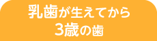 乳歯が生えてから ３歳の歯